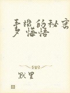 手机的秘密 七夕 悔悟