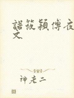 诺筱颖傅夜沉全文