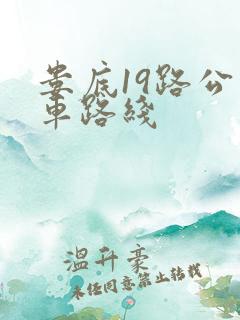 娄底19路公交车路线