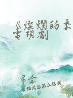 《灿烂的季节》电视剧