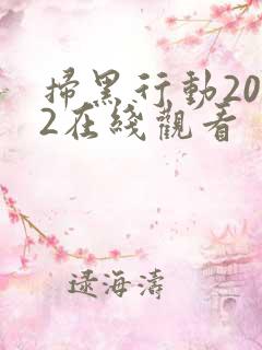 扫黑行动2022在线观看