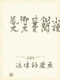 凤卿容翎小说全文免费阅读无弹窗