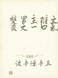 双男主推文完结爽文一口气看完