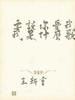 要说你爱我你想我是什么歌原唱