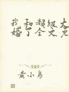 我和超级大佬隐婚了全文免费
