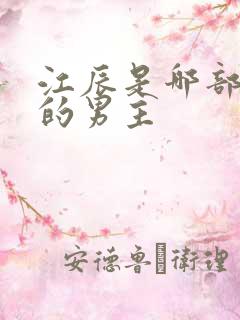 江辰是哪部小说的男主