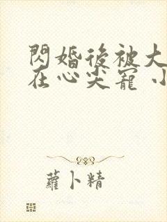 闪婚后被大佬放在心尖宠 小说完整