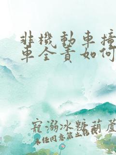 非机动车撞机动车全责如何赔偿