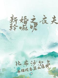 新婚之夜夫妻该干嘛呢