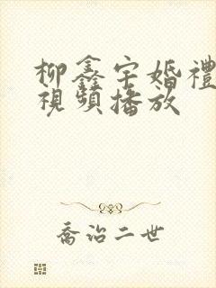 柳鑫宇婚礼现场视频播放