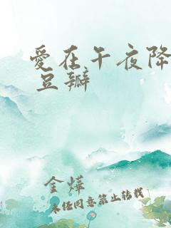 爱在午夜降临前 豆瓣