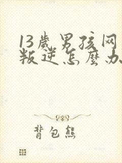 13岁男孩网瘾叛逆怎么办