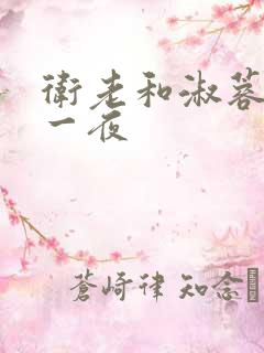 卫老和淑蓉销魂一夜