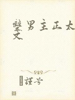 双男主正太高干文