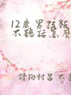 12岁男孩叛逆不听话怎么办