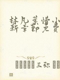 林凡叶惜小说最新章节免费阅读