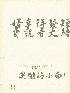 婿事待发短剧免费观看大结局后续