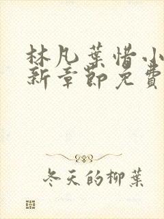 林凡叶惜小说最新章节免费阅读