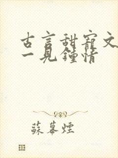 古言甜宠文帝王一见钟情