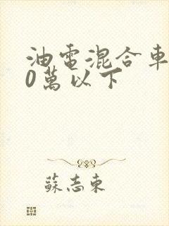 油电混合车型10万以下