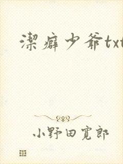 洁癖少爷txt