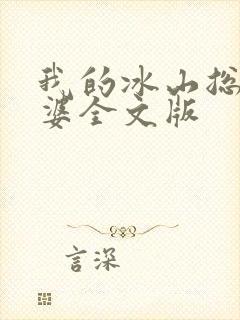 我的冰山总裁老婆全文版