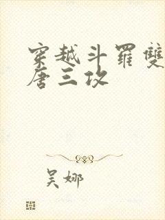 穿越斗罗双男主唐三攻