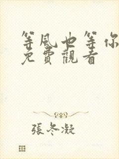 等风也等你短剧免费观看