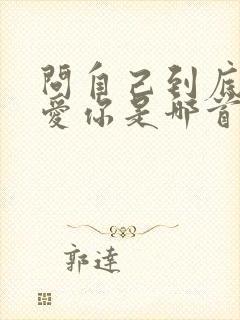 问自己到底爱不爱你是哪首歌的歌词