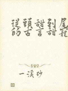 从头甜到尾无虐的古言甜宠文