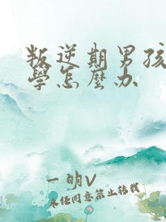 叛逆期男孩不上学怎么办