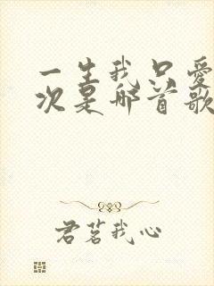 一生我只爱你一次是哪首歌的歌词