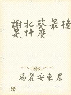 谢北葵最后结局是什么