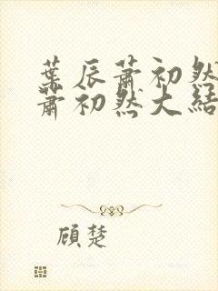 叶辰萧初然叶辰萧初然大结局