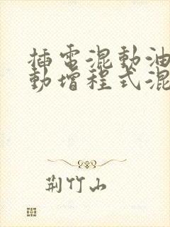 插电混动油电混动增程式混动有什么区别