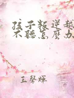 孩子叛逆越说越不听怎么办