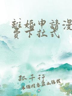 离婚申请漫画免费下拉式