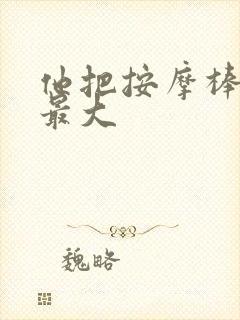 他把按摩棒开到最大