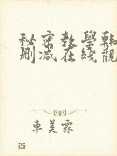 秘密教学韩漫无删减在线观看