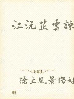 江沅芷云谏小说