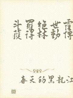 斗罗绝世霍雨浩获得林动传承