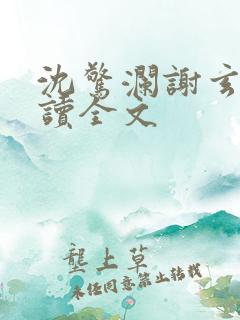 沈惊澜谢玄寂阅读全文