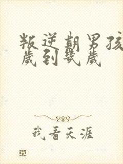 叛逆期男孩子几岁到几岁