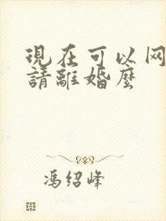 现在可以网上申请离婚么