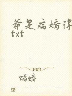 爷是病娇得宠着txt