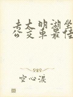 去大明湖坐几路公交车最佳