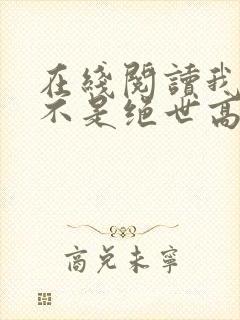 在线阅读我真的不是绝世高人