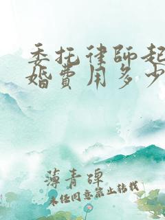 委托律师起诉离婚费用多少