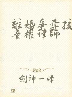 离婚争夺孩子抚养权律师