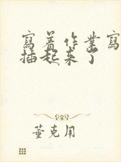 写着作业写着就插起来了